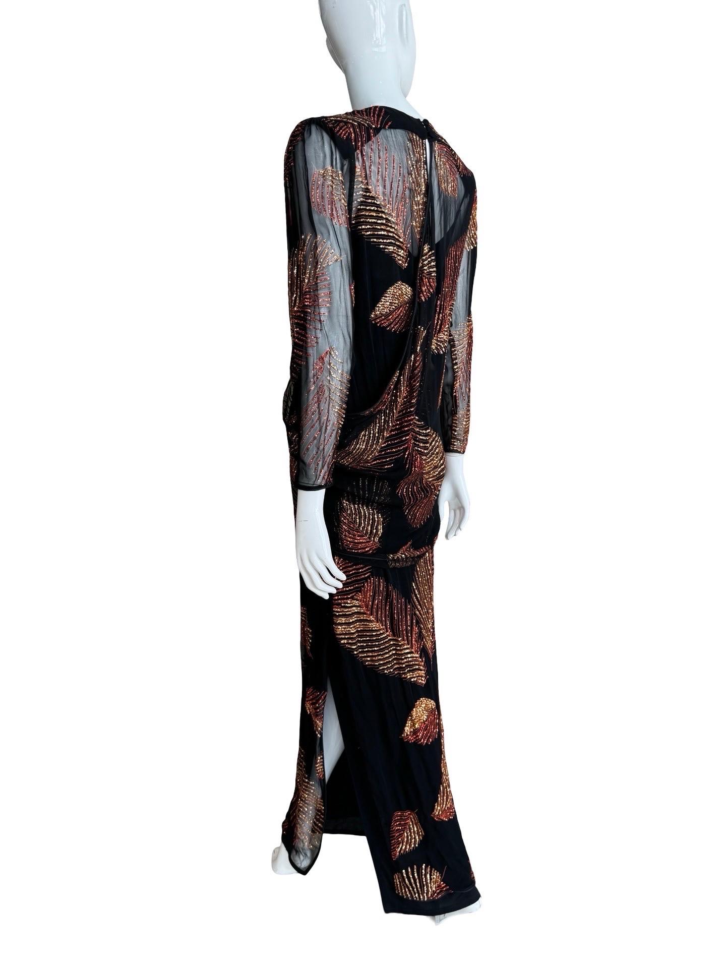 1970 - Frank Usher - Robe à paillettes Bon état - En vente à Miami, FL