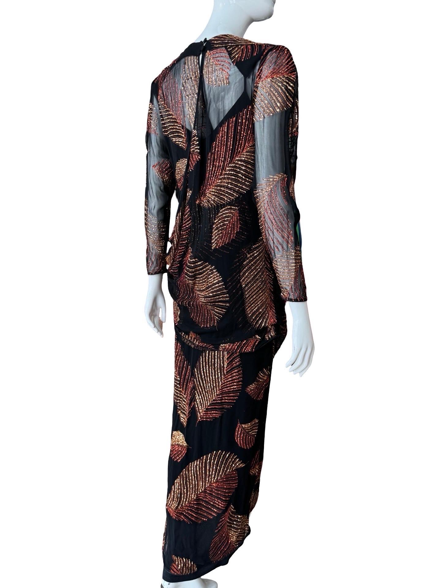 1970 - Frank Usher - Robe à paillettes en vente 1
