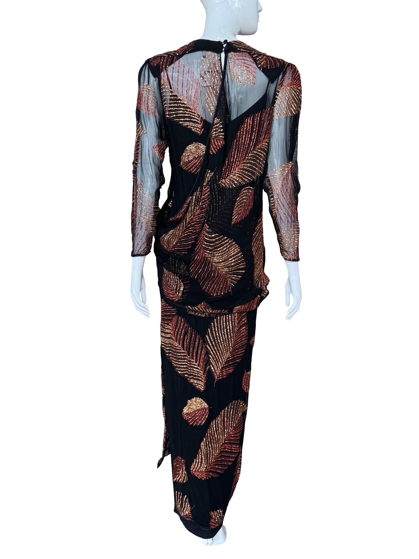 1970 - Frank Usher - Robe à paillettes en vente 2
