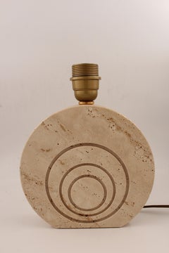 1970s Fratelli Manelli Travertine Table Lamp, Italy, 1970