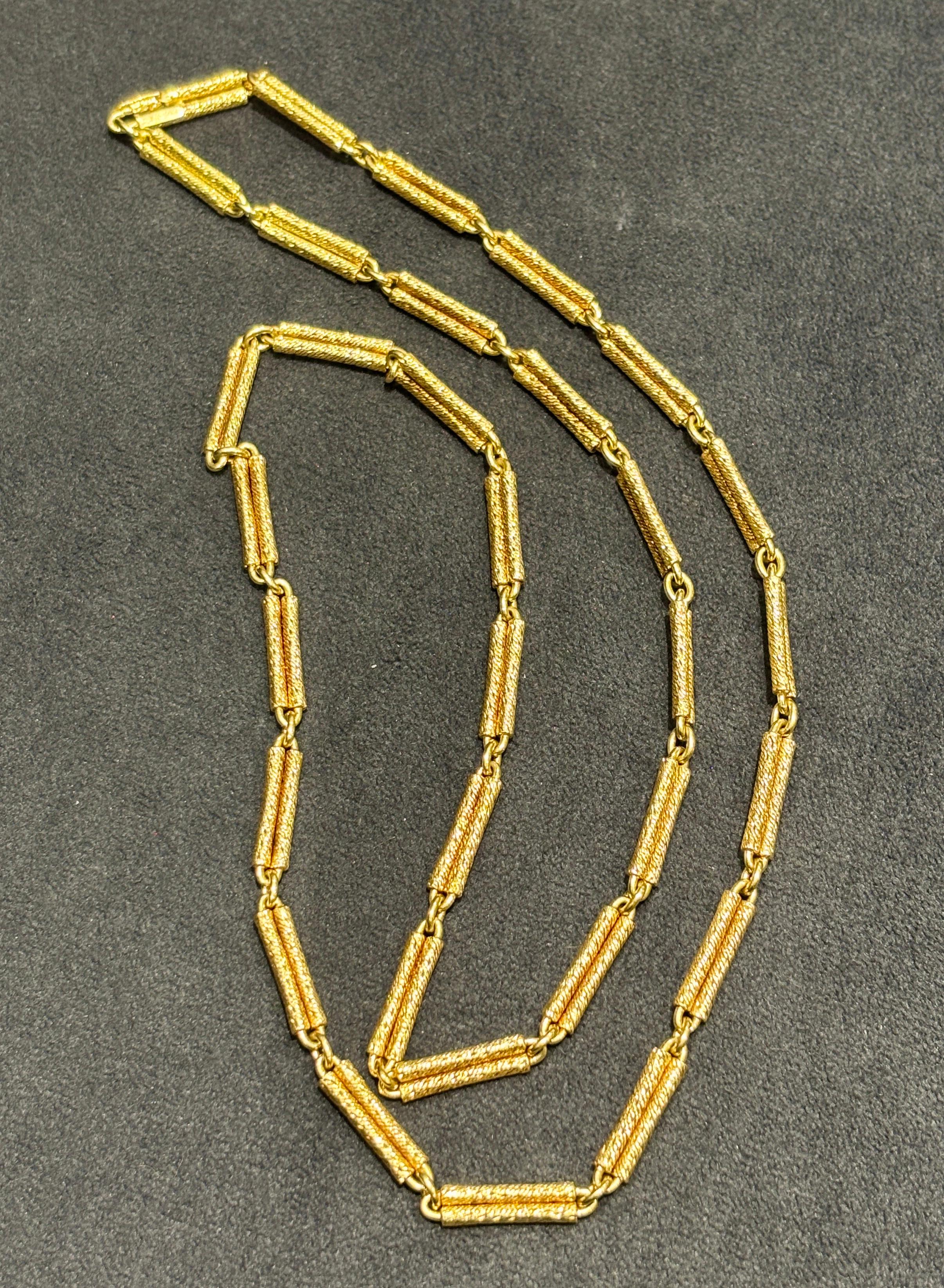 1970's Fred Paris 18k gold, onyx, coral and diamond sautoire For Sale 6