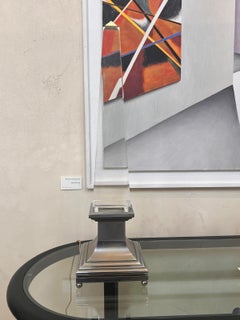 1970s French Acrylic Glass Obelisk Lamp by Sandro Petti for Maison Jansen