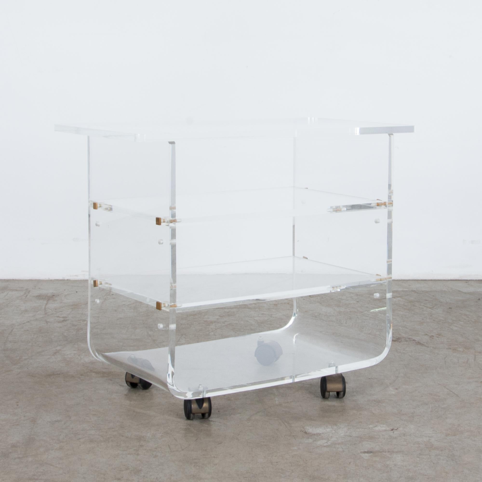 acrylic book cart