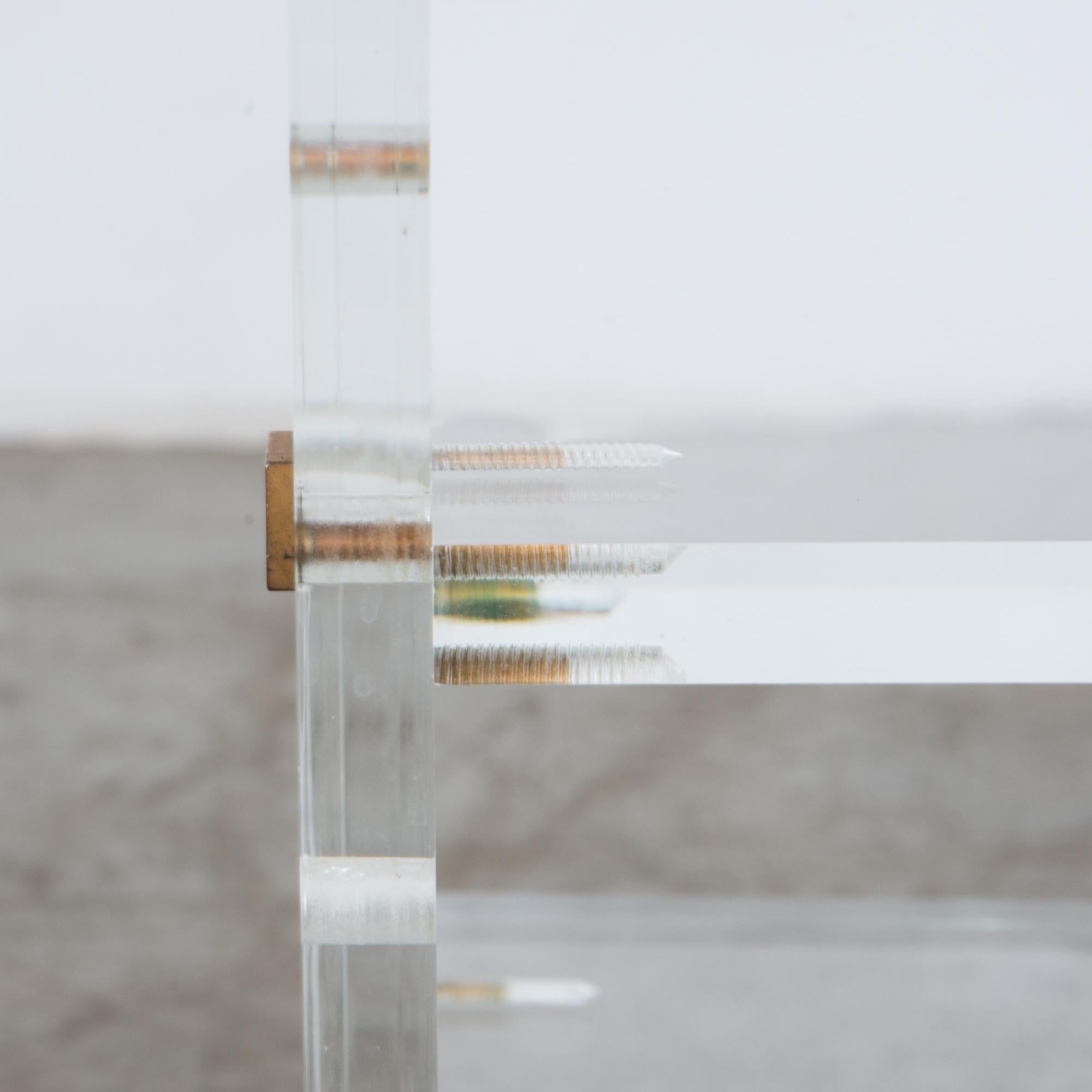 Late 20th Century 1970s French Acrylic Rolling Cart