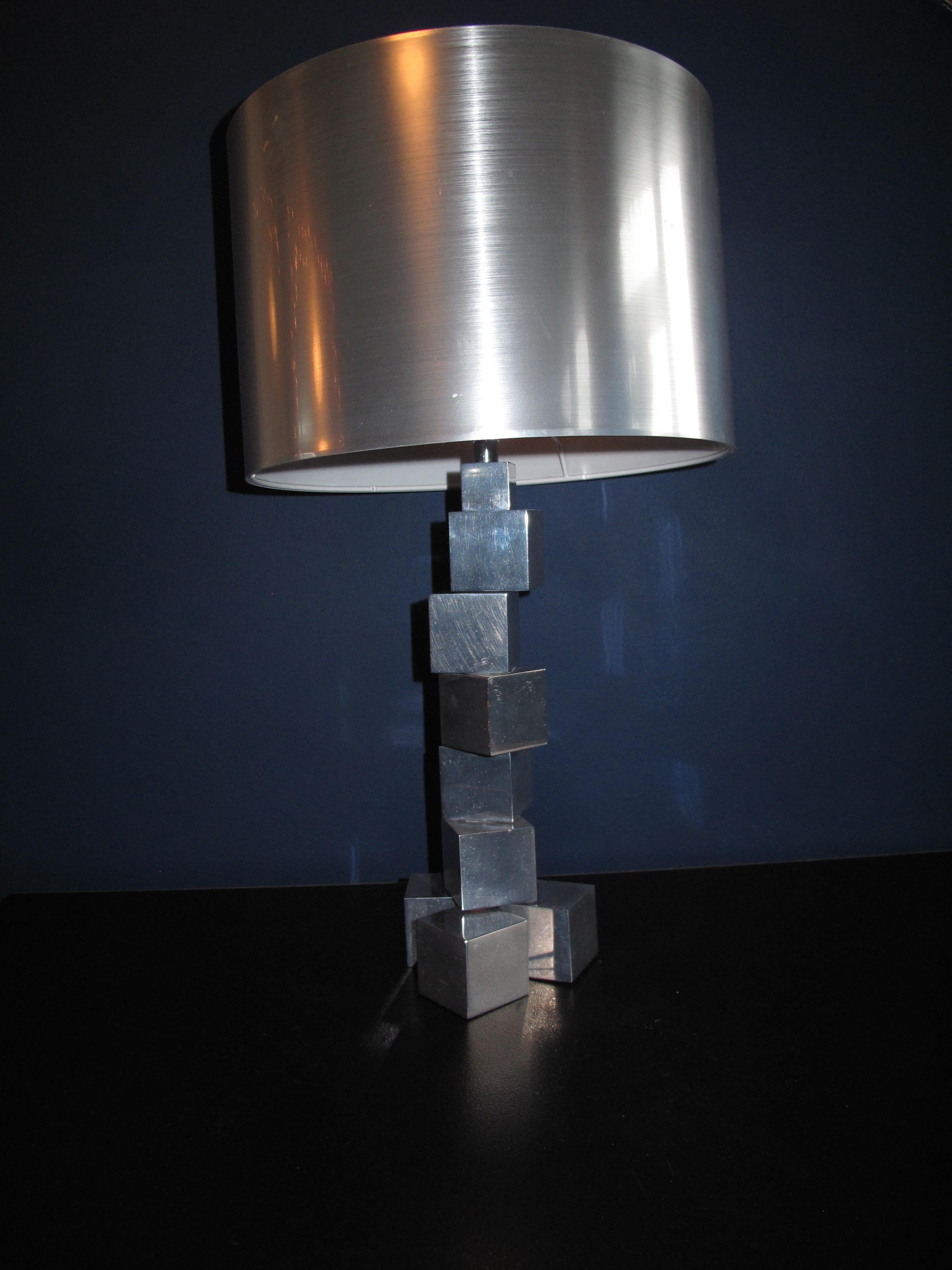 Late 20th Century 1970s French Adjustable Stacking Cube Table Lamp