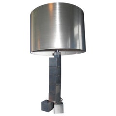 1970s French Adjustable Stacking Cube Table Lamp