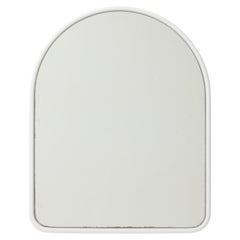 1970s French Arch Mirror with Lacquered White Frame
