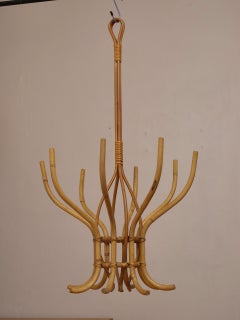 1970s French Bamboo Hanging Clothes Rack