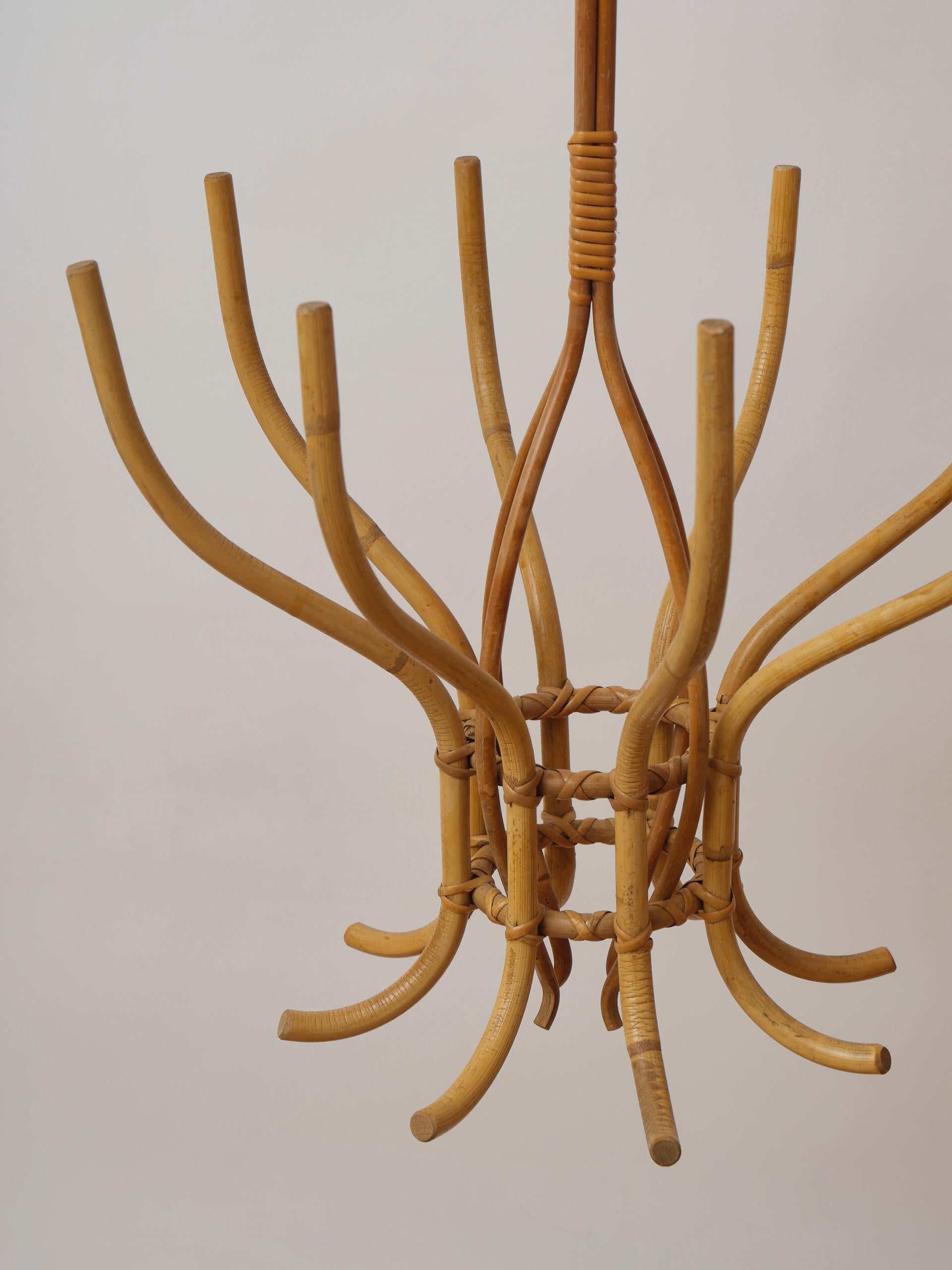 1970s French Bamboo Hanging Clothes Rack In Good Condition For Sale In Frederiksberg C, DK