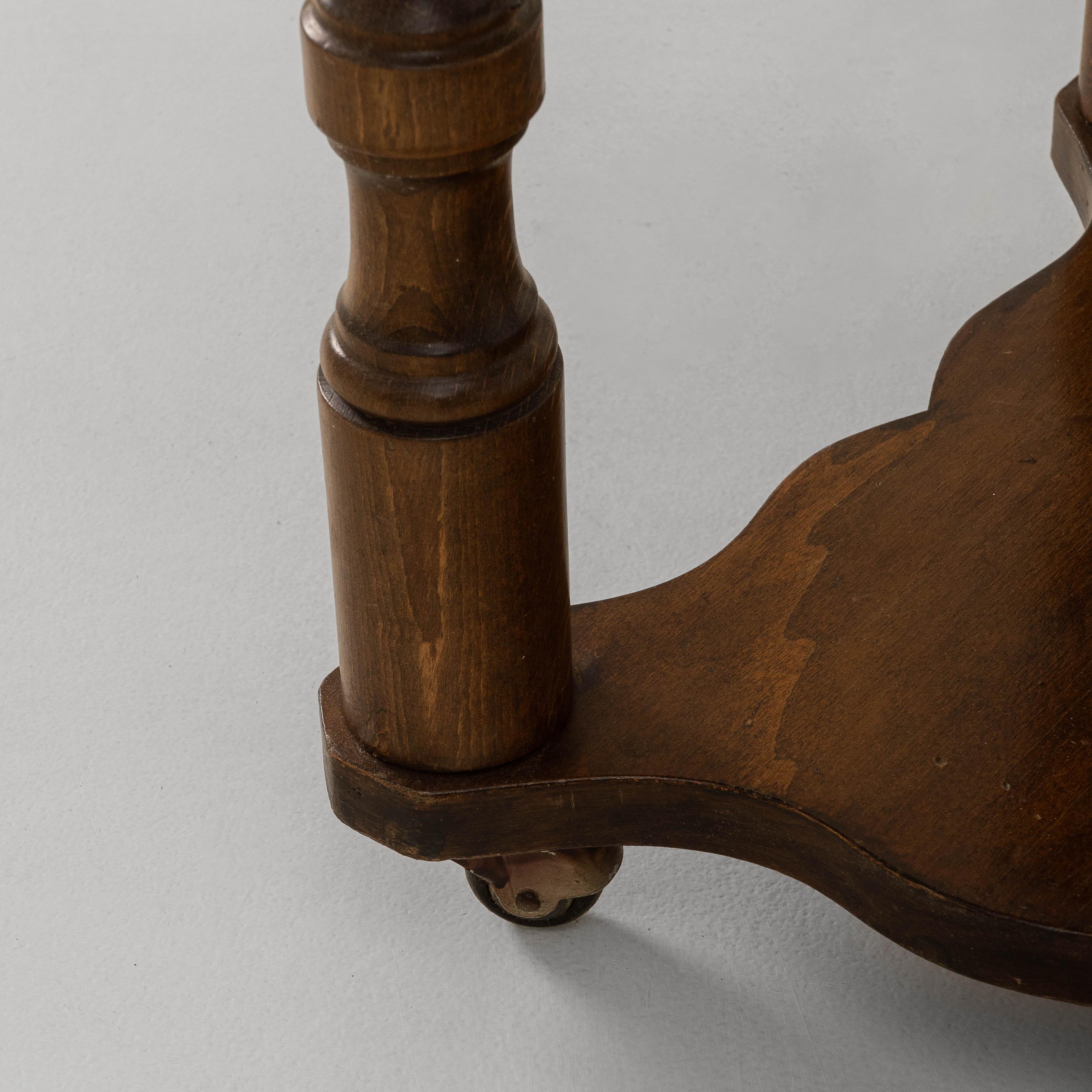 1970s French Baroque Style Globe Bar Cart With Wheels For Sale 9