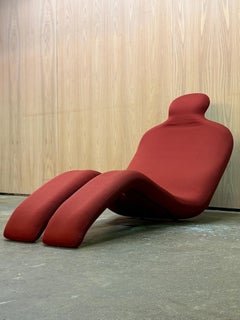 1970s French Bouloum Chaise Lounge Chairs by Olivier Mourgue for Airborne
