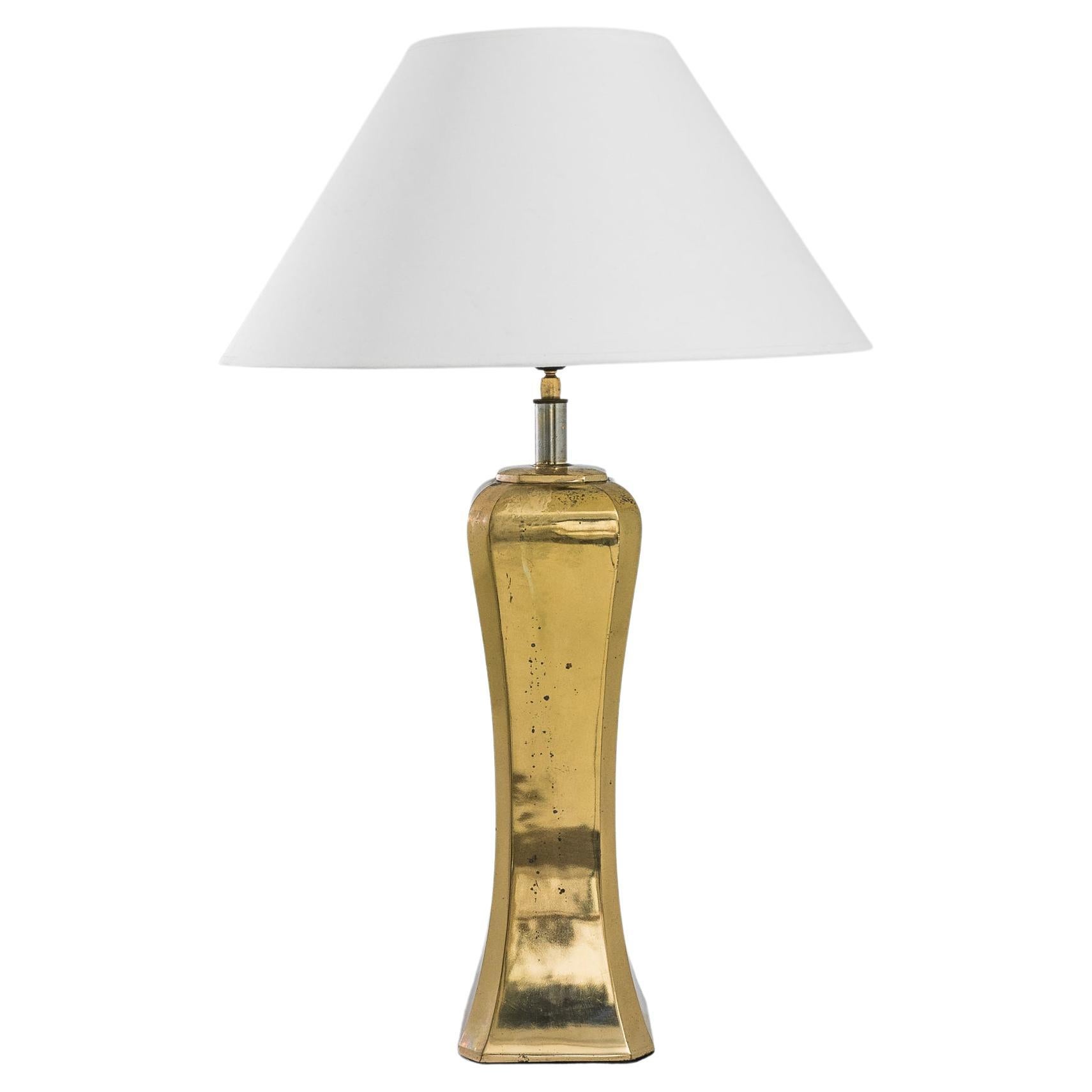 1970s French Brass Table Lamp