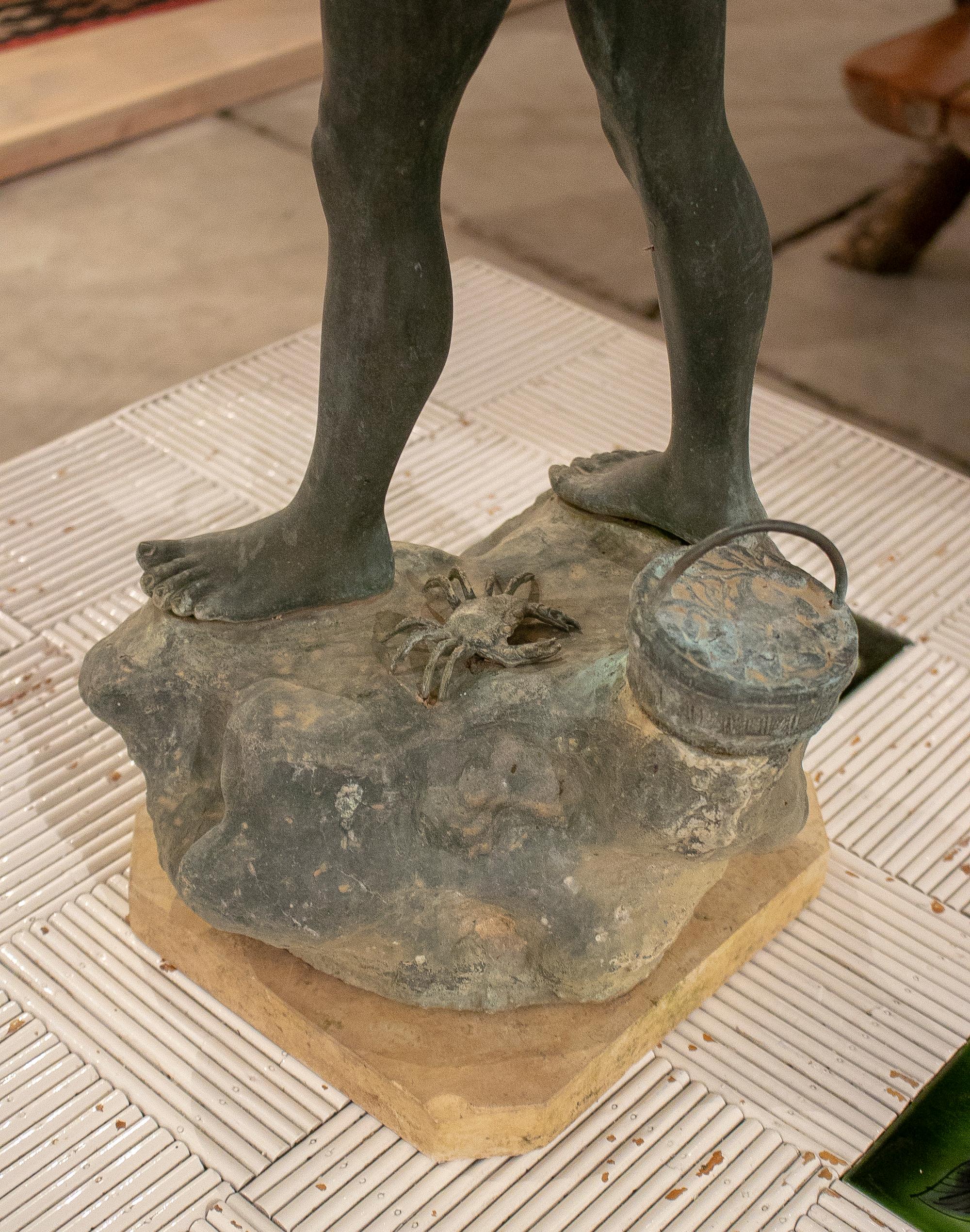1970s French Bronze Boy Figure Statue 6