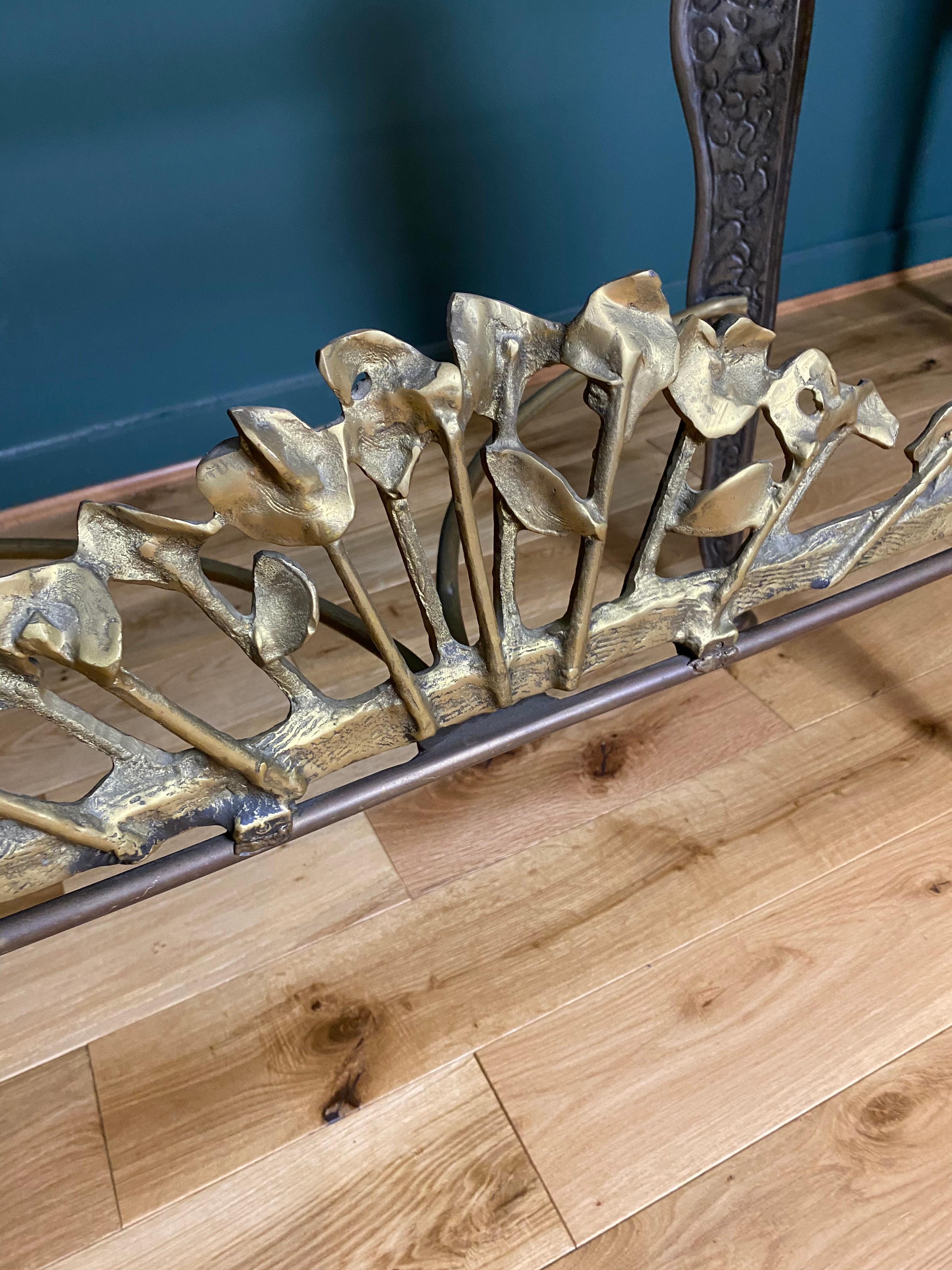 Metalwork 1970s French Bronze Console Table