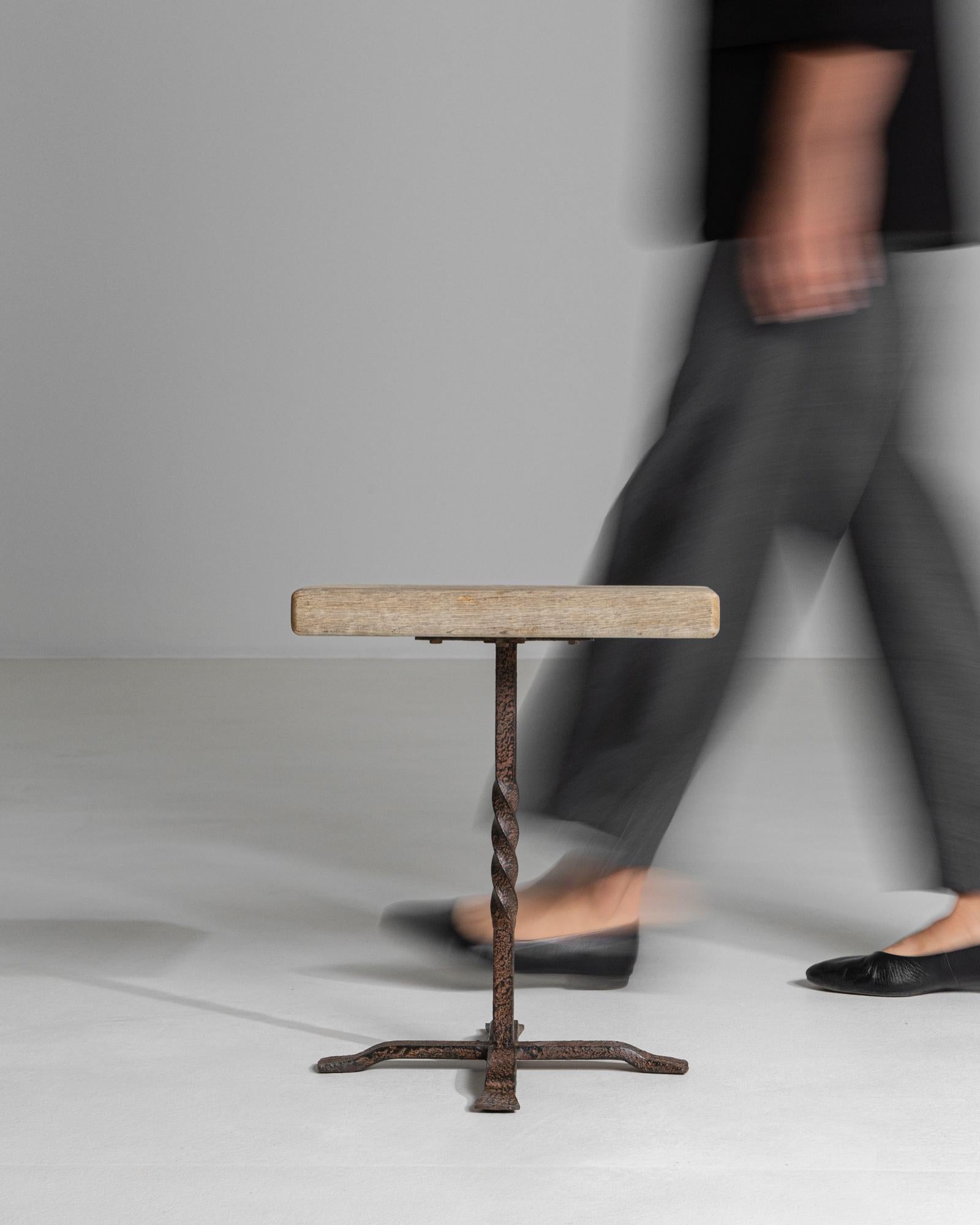 20th Century 1970s French Brutalist Side Table For Sale