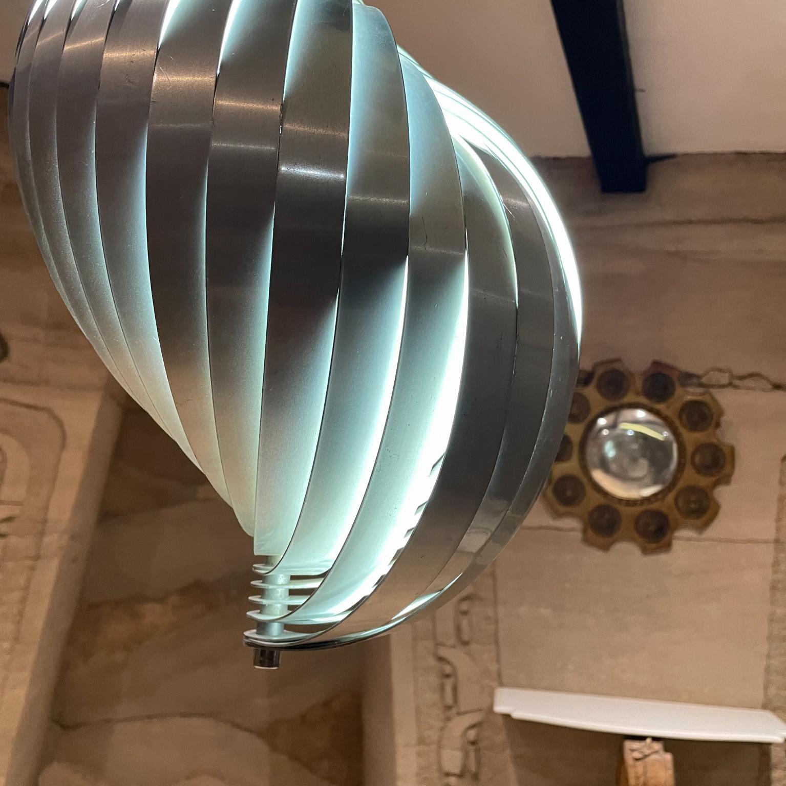 1970s Henri Mathieu French Ceiling Pendant Aluminum Spiral For Sale 7