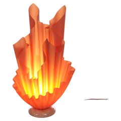 1970s French "Corolle" Draped Table Lamp, Designed by Georgia Jacob
