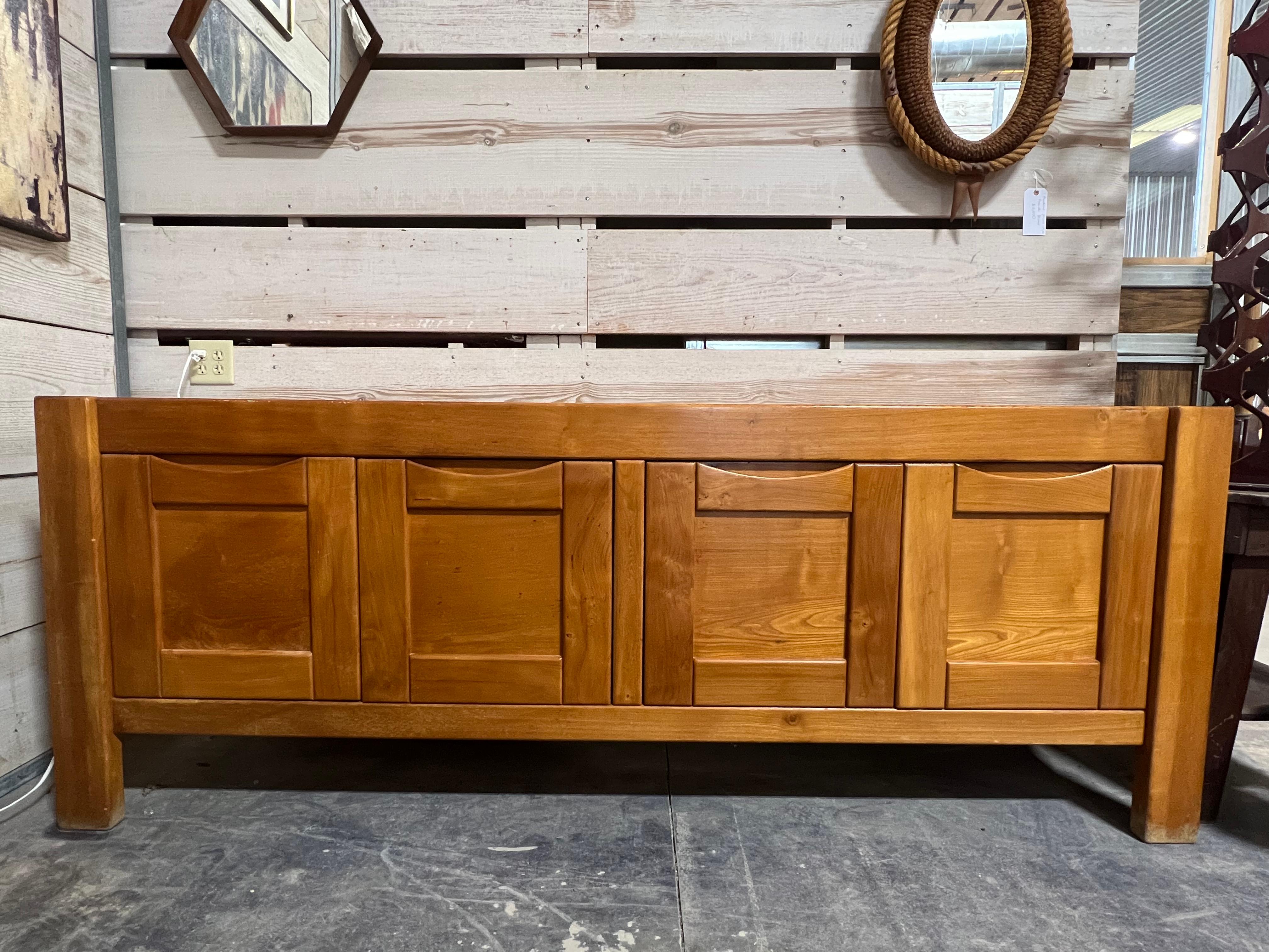 1970’s French elm sideboard by Maison Regain.