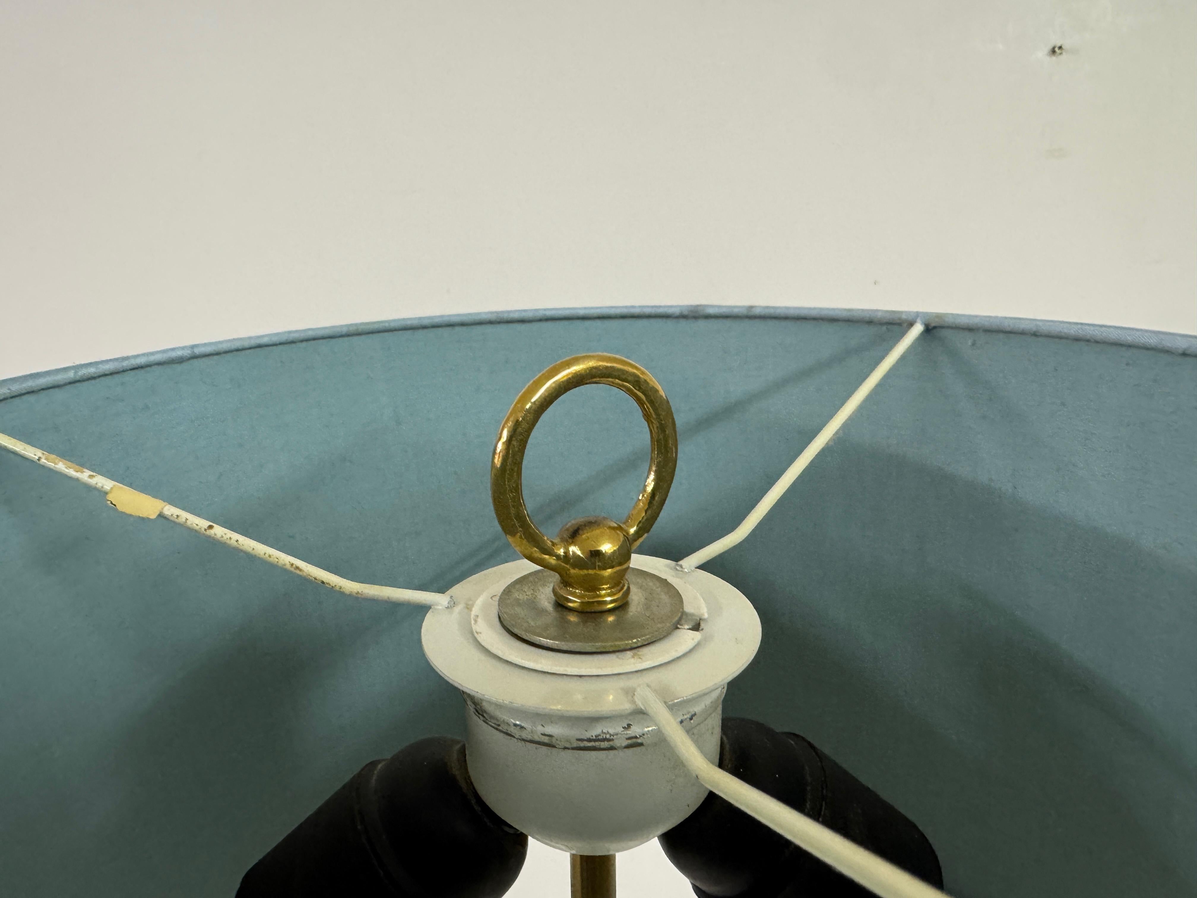 1970s French Faux Bamboo Floor Lamp in Brass For Sale 6
