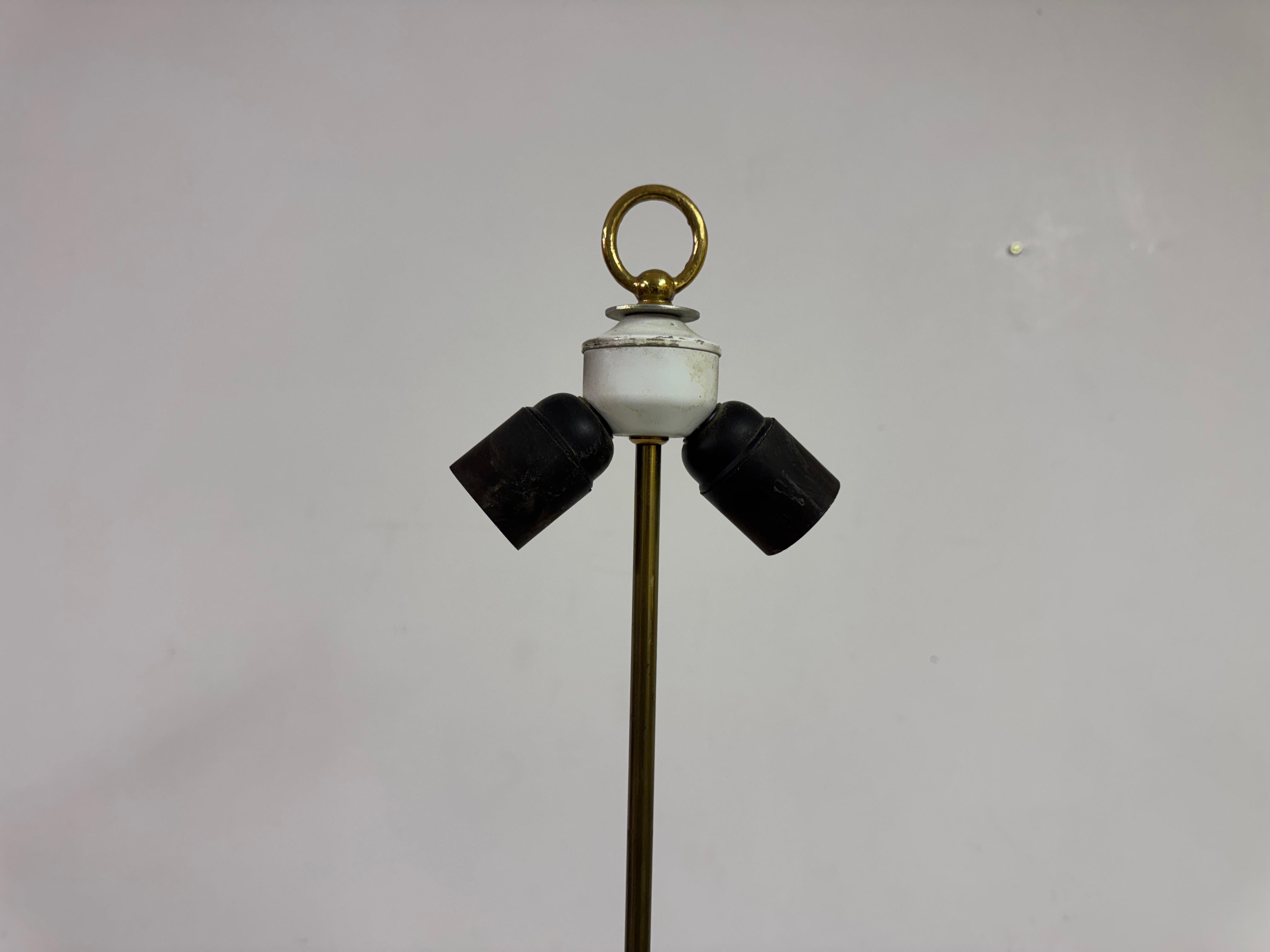 1970s French Faux Bamboo Floor Lamp in Brass For Sale 7