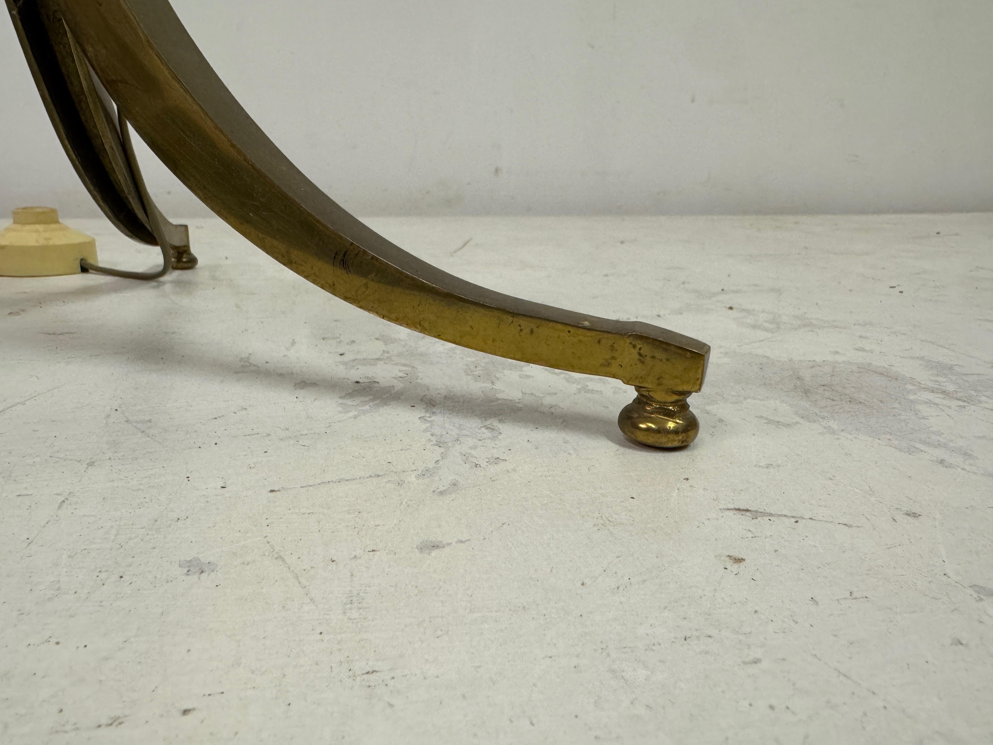 1970s French Faux Bamboo Floor Lamp in Brass For Sale 4