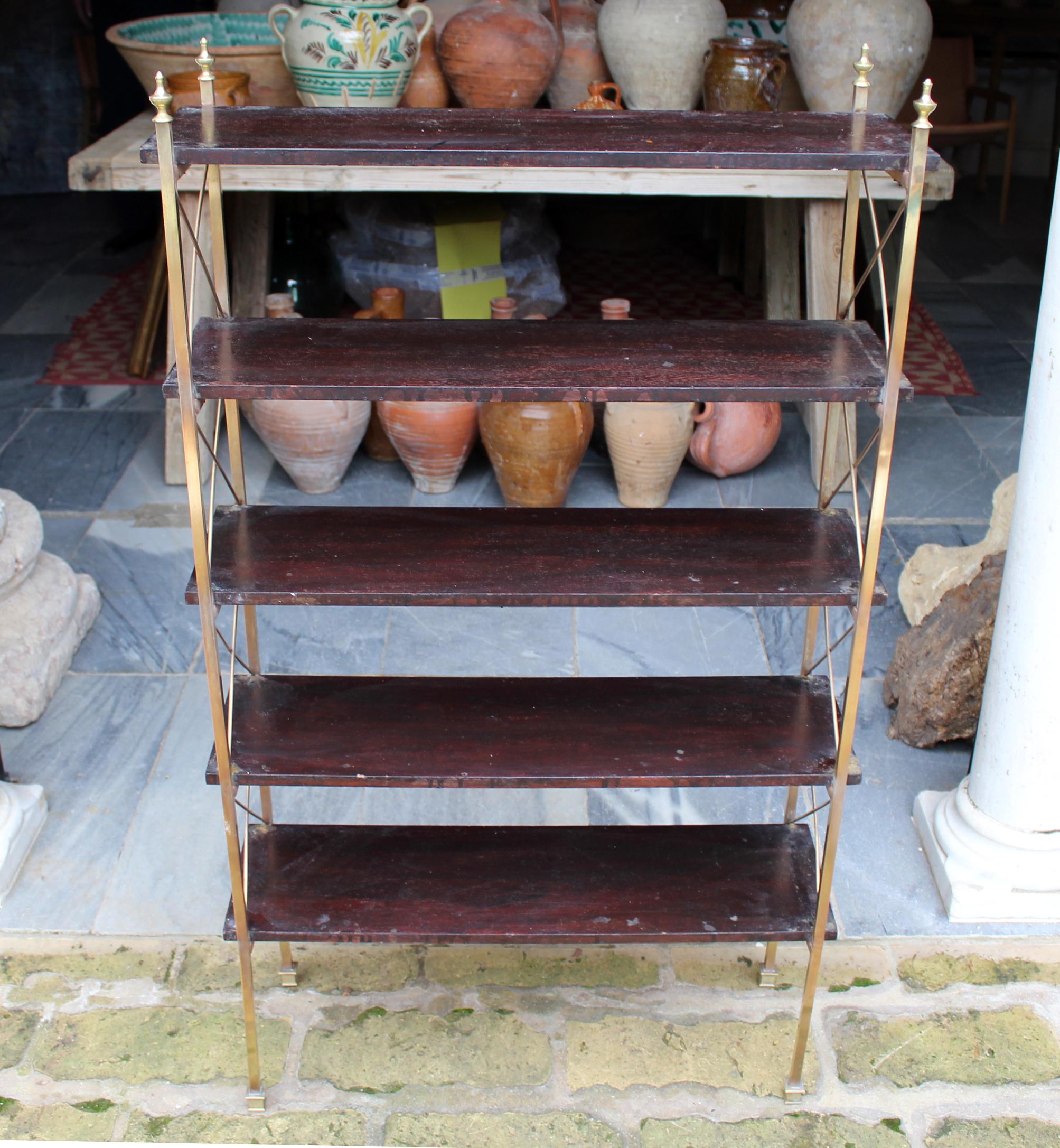 1970s, French Freestanding Bronze Bookshelf in the Style of Maison Jansen In Good Condition In Marbella, ES