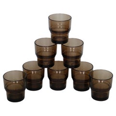Verres français des années 1970 par Vereco - Lot de 8