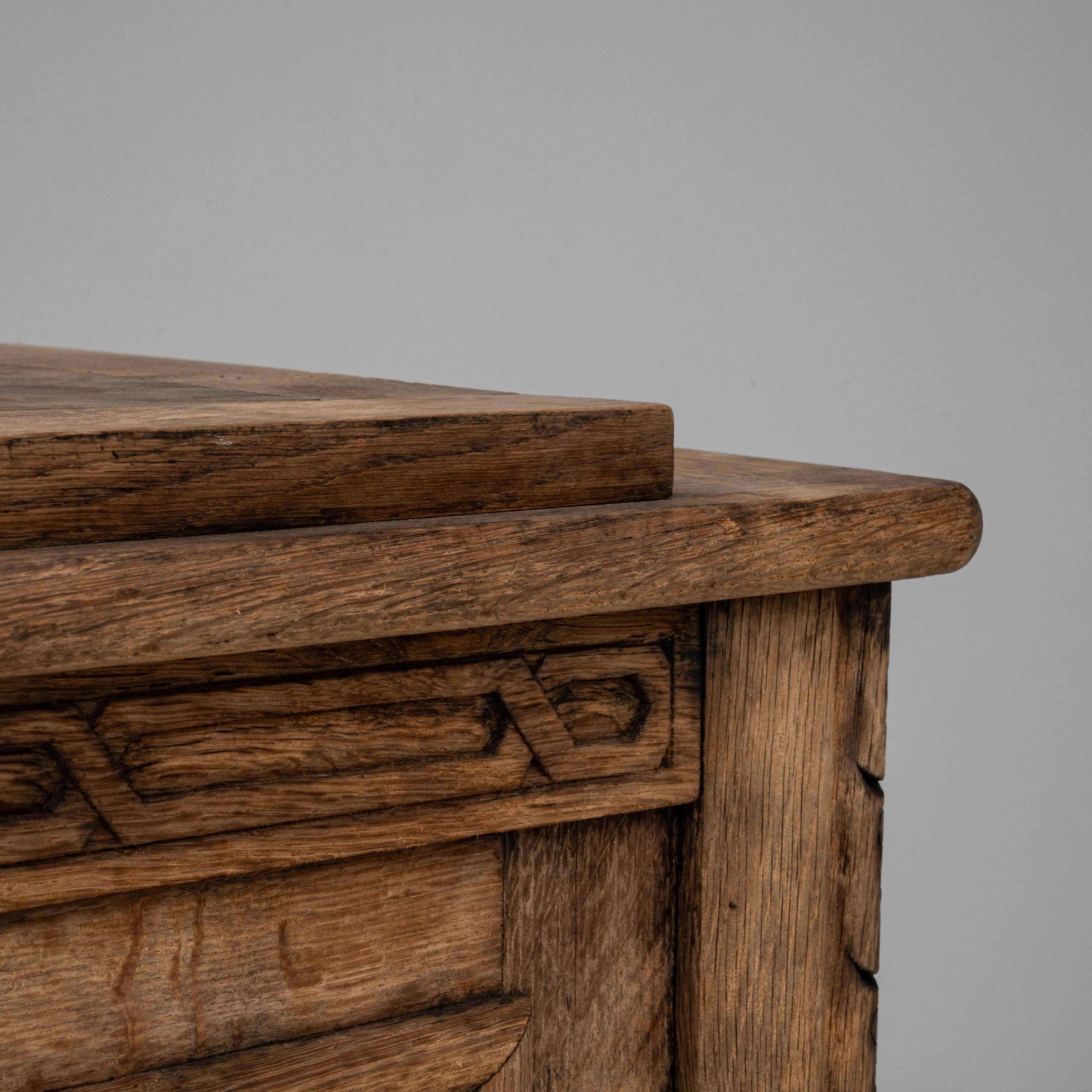 1970s French Gothic Revival Carved Oak Sideboard For Sale 7