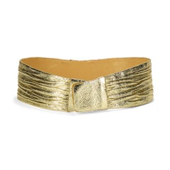 Ceinture froncée en or de la Haute Couture française des années 1970