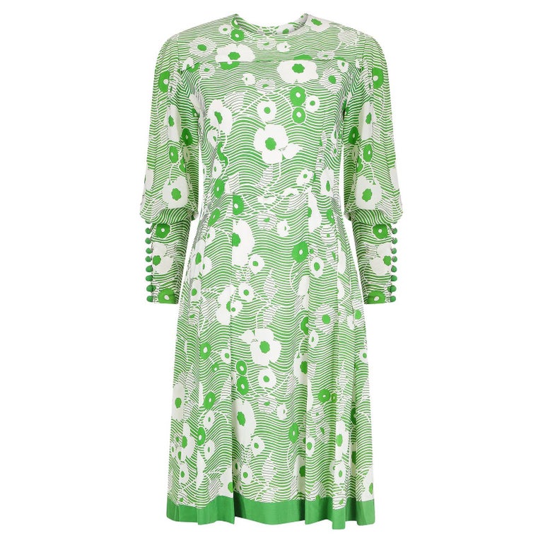 green white dresses for women Green And White Floral Printed Cut Out Midi Dress – AX Paris main image 1