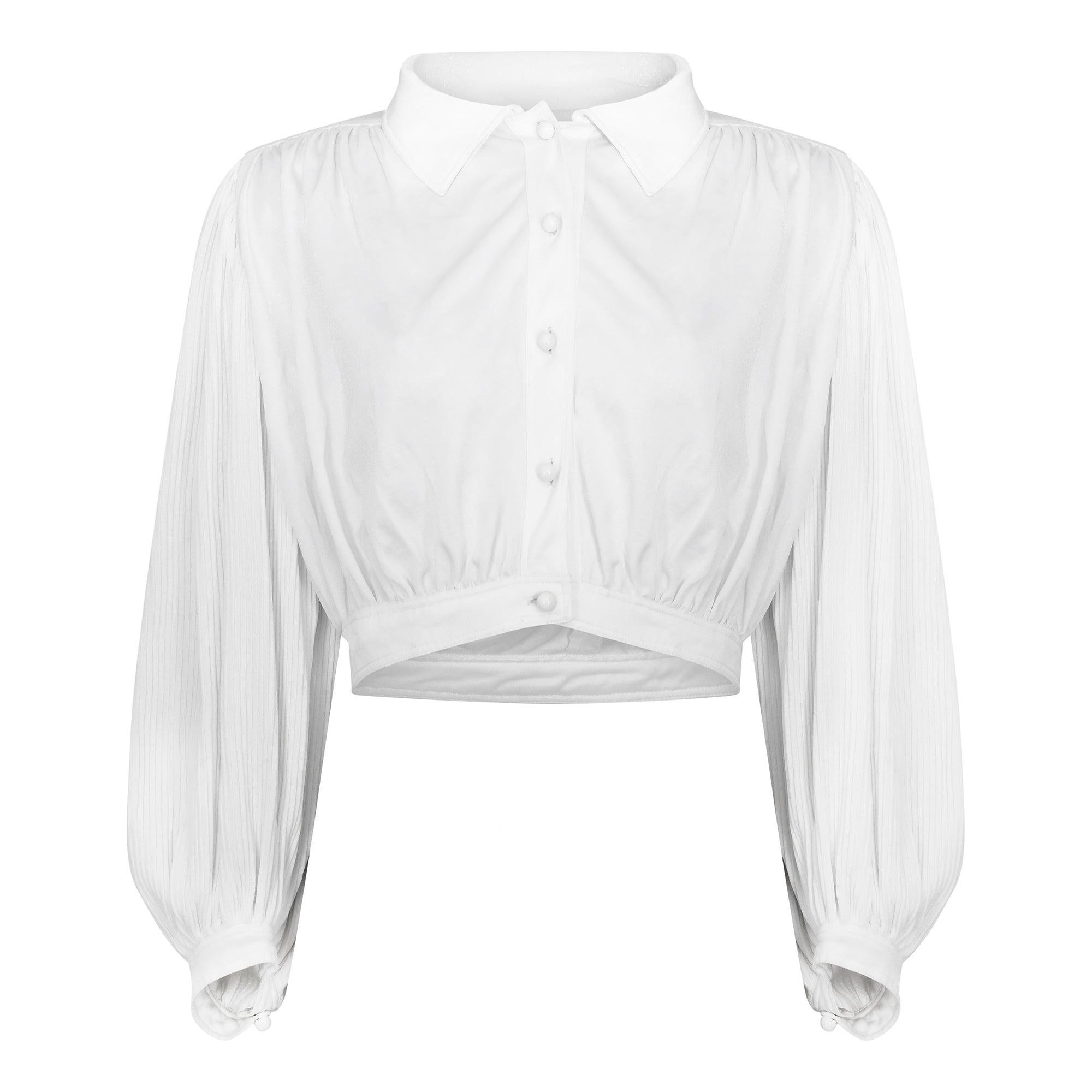 Robe et veste en jersey blanc de haute couture française des années 1970 en vente 2