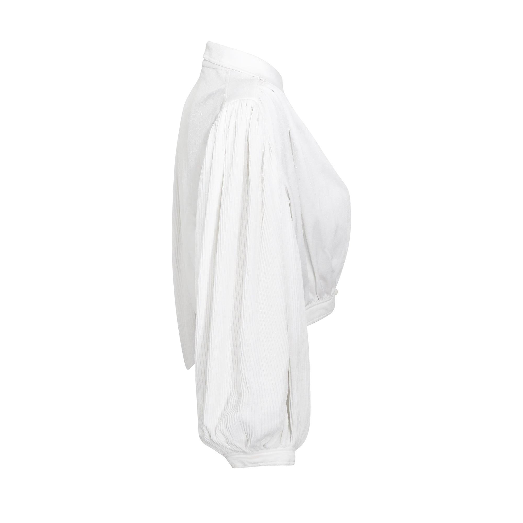 1970s French Haute Couture White Jersey Dress and Jacket For Sale 3