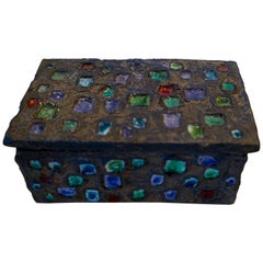 1970s French Jacky Coville Jeweled Jewelry Box