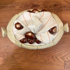 Französische handbemalte Limoge-Keramikschale aus den 1970er Jahren