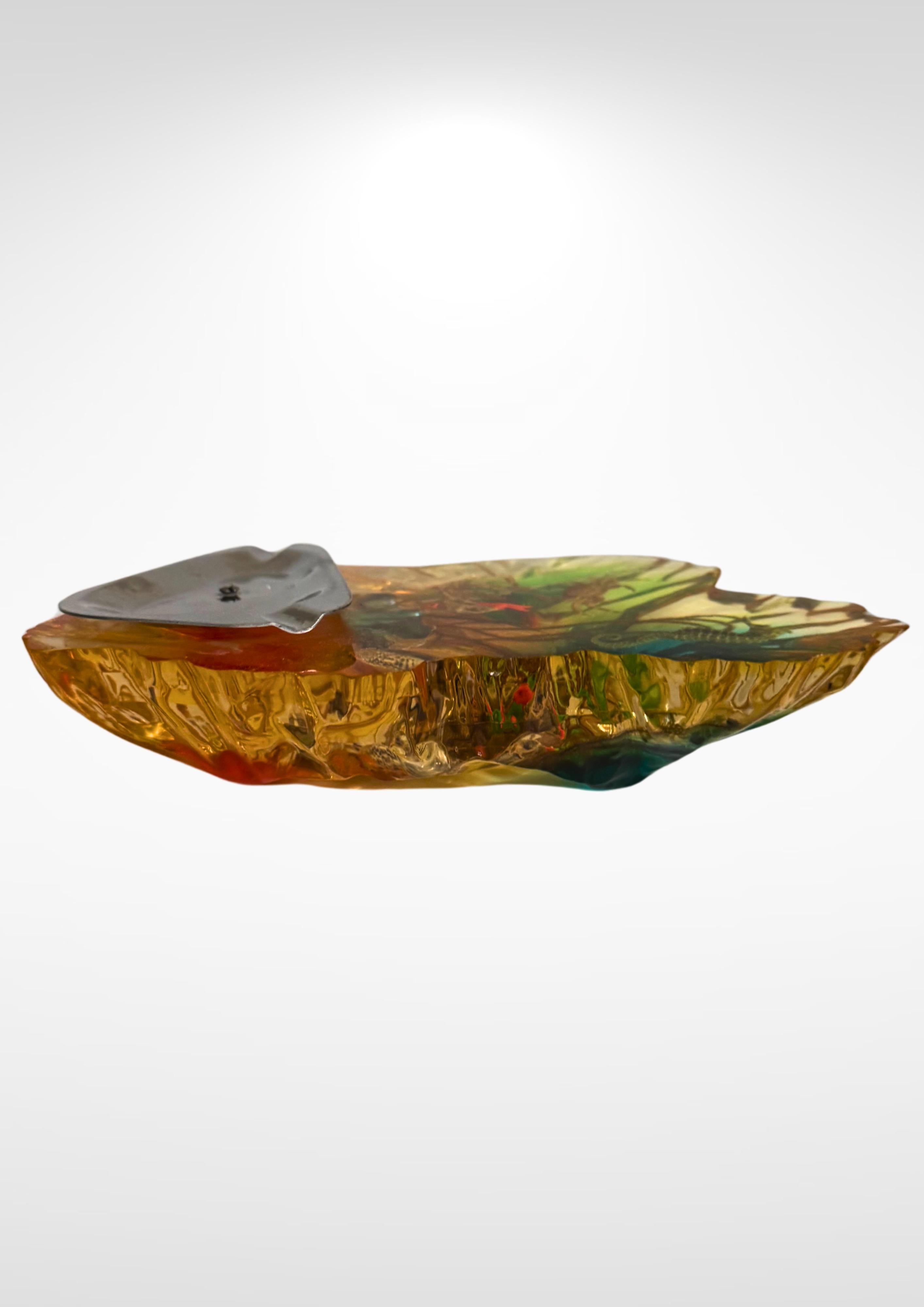 20th Century 1970s French Lucite Aquarium Ashtray For Sale