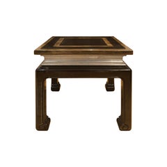 1970s French Maison Jansen Style Square Lacquered Wood Side Table