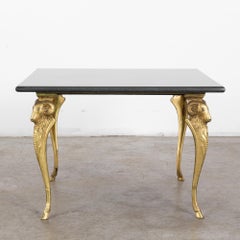 1970s French Marble-Top Coffee Table