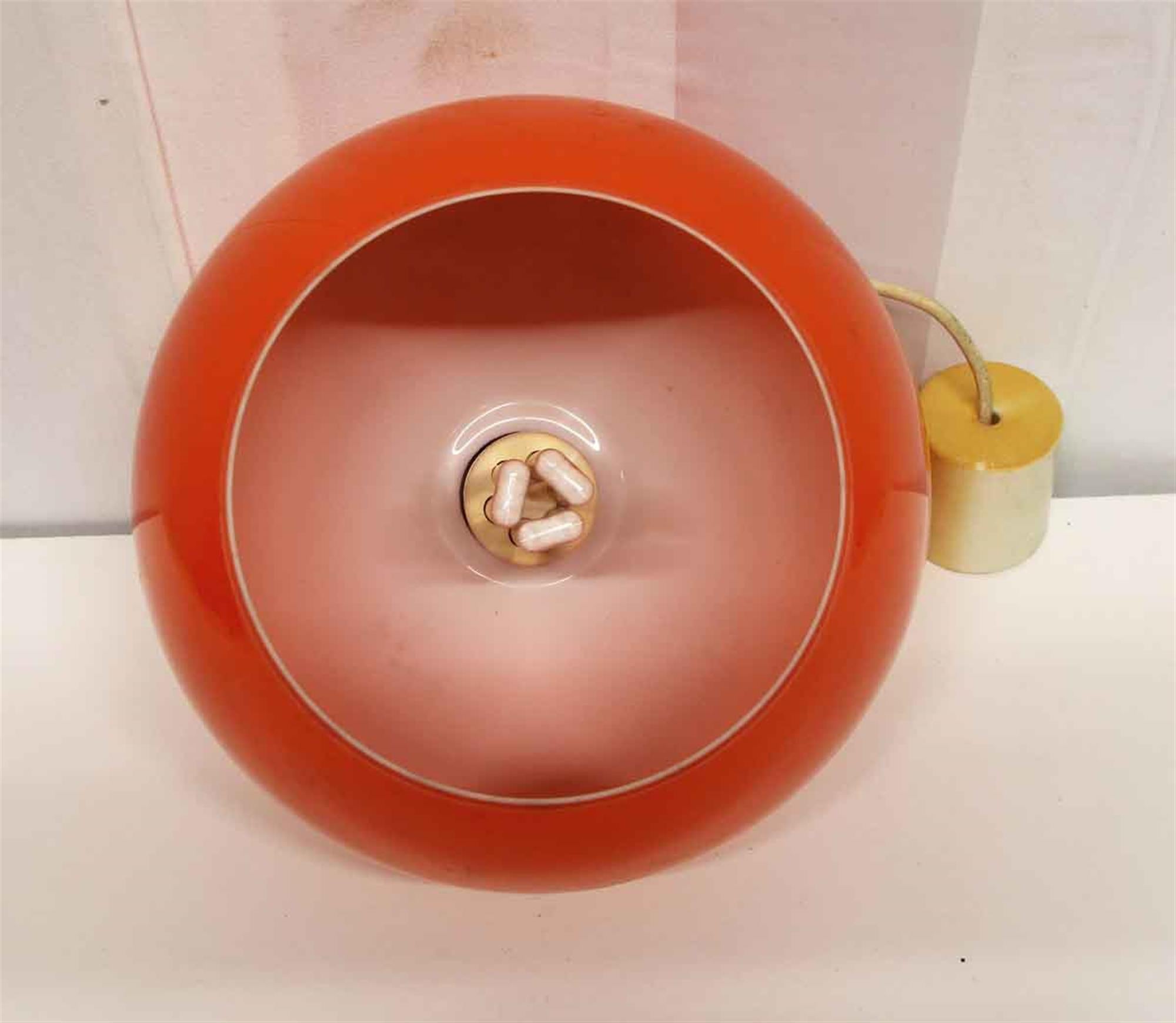 orange glass pendant light