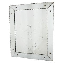 1970s French Mirror with Patina