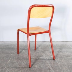 1970’s French Mullca Stacking D Back Dining Chair – Red – Small Batch Available