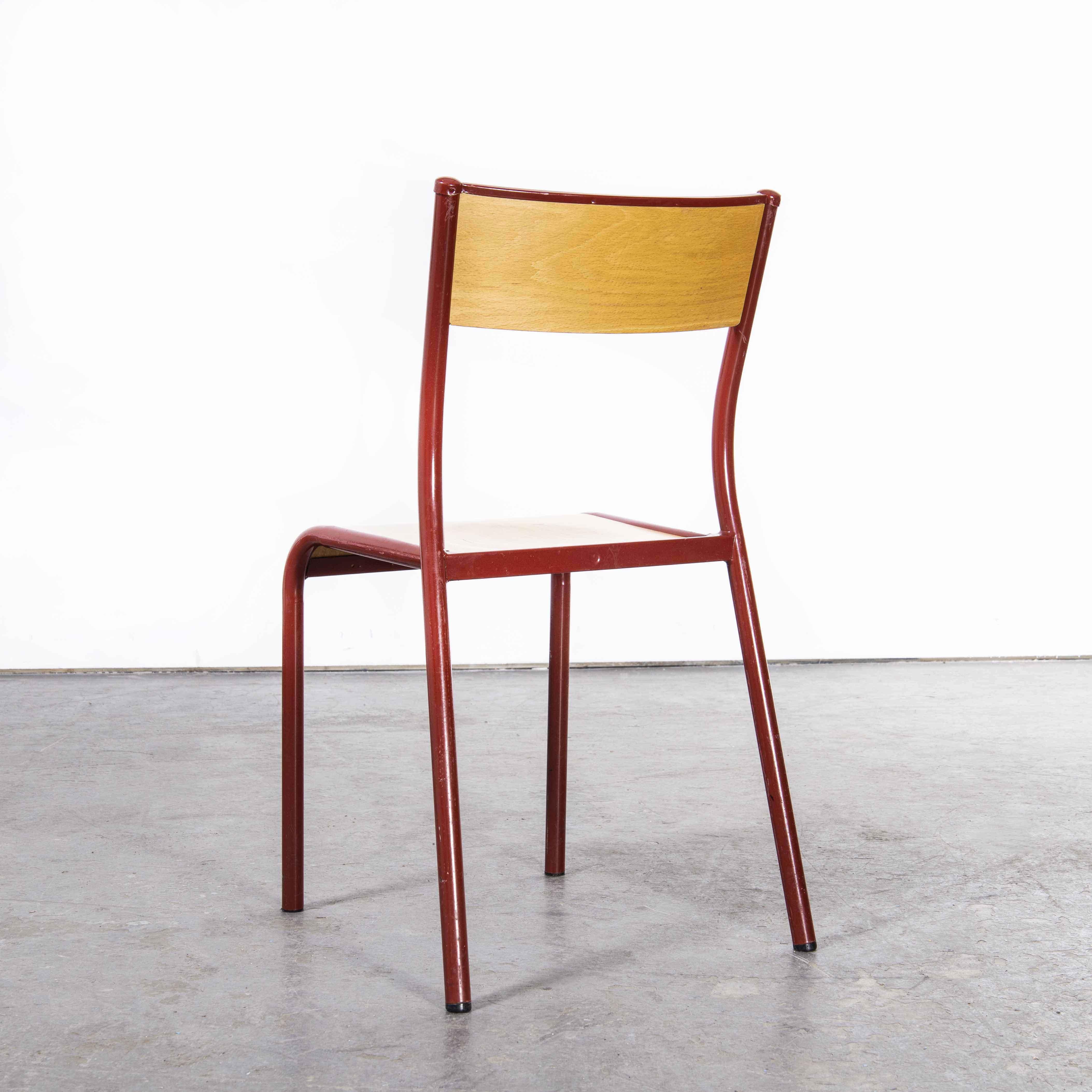 1970’s French Mullca Stacking – Dining Chairs – Red Model 510 – Set Of Six

1950’s French Mullca Stacking – Dining Chairs – Red Model 510 – Set Of Six. One of our most favourite chairs, in 1947 Robert Muller and Gaston Cavaillon created the