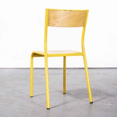 1970's French Mullca Stacking, Dining Chairs, Yellow 510, Set of Six