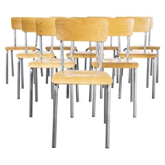 1970
s French Mullca Vintage Stacking School, Dining Chairs, Silver - Set Of Ten 1970
s French Mullca Vintage Stacking School, Dining Chairs, Silver - Set Of Ten