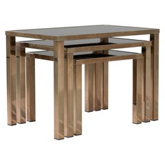 1970s French Nesting Tables, Set of Three 1970s French Nesting Tables, Set of Three