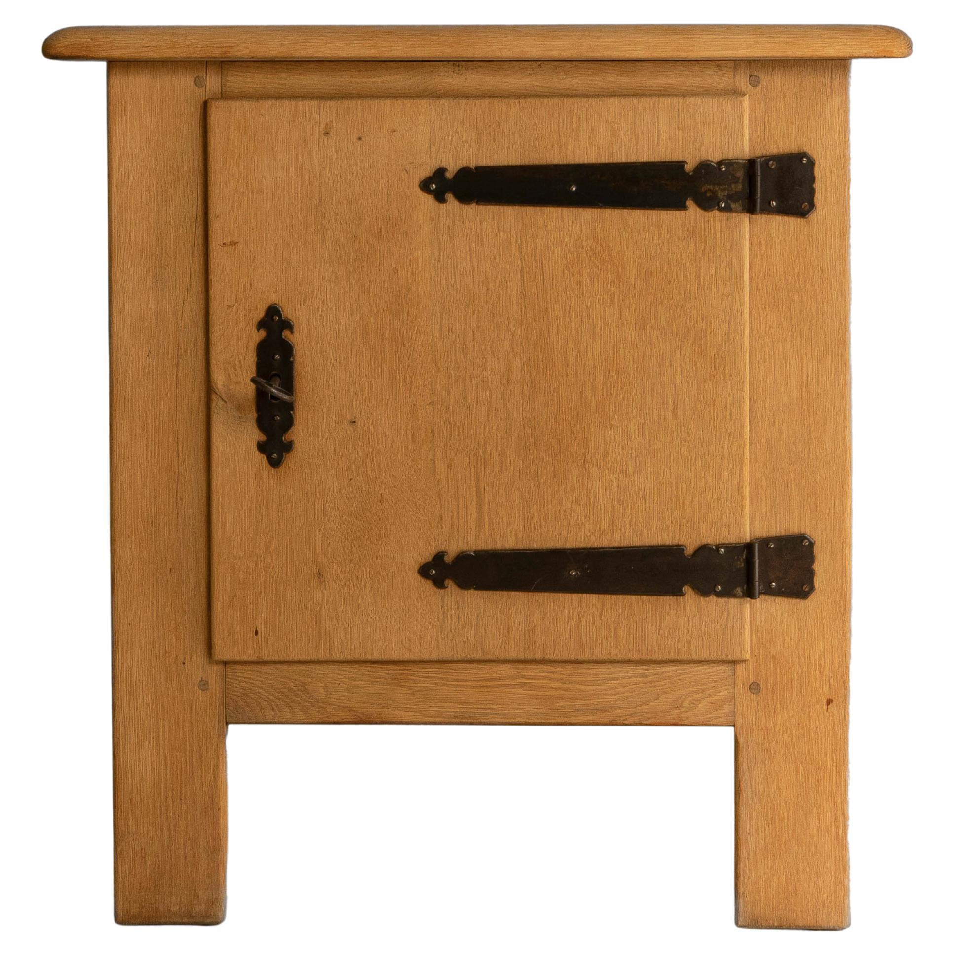 1970s French Oak Buffet With Iron Hardware