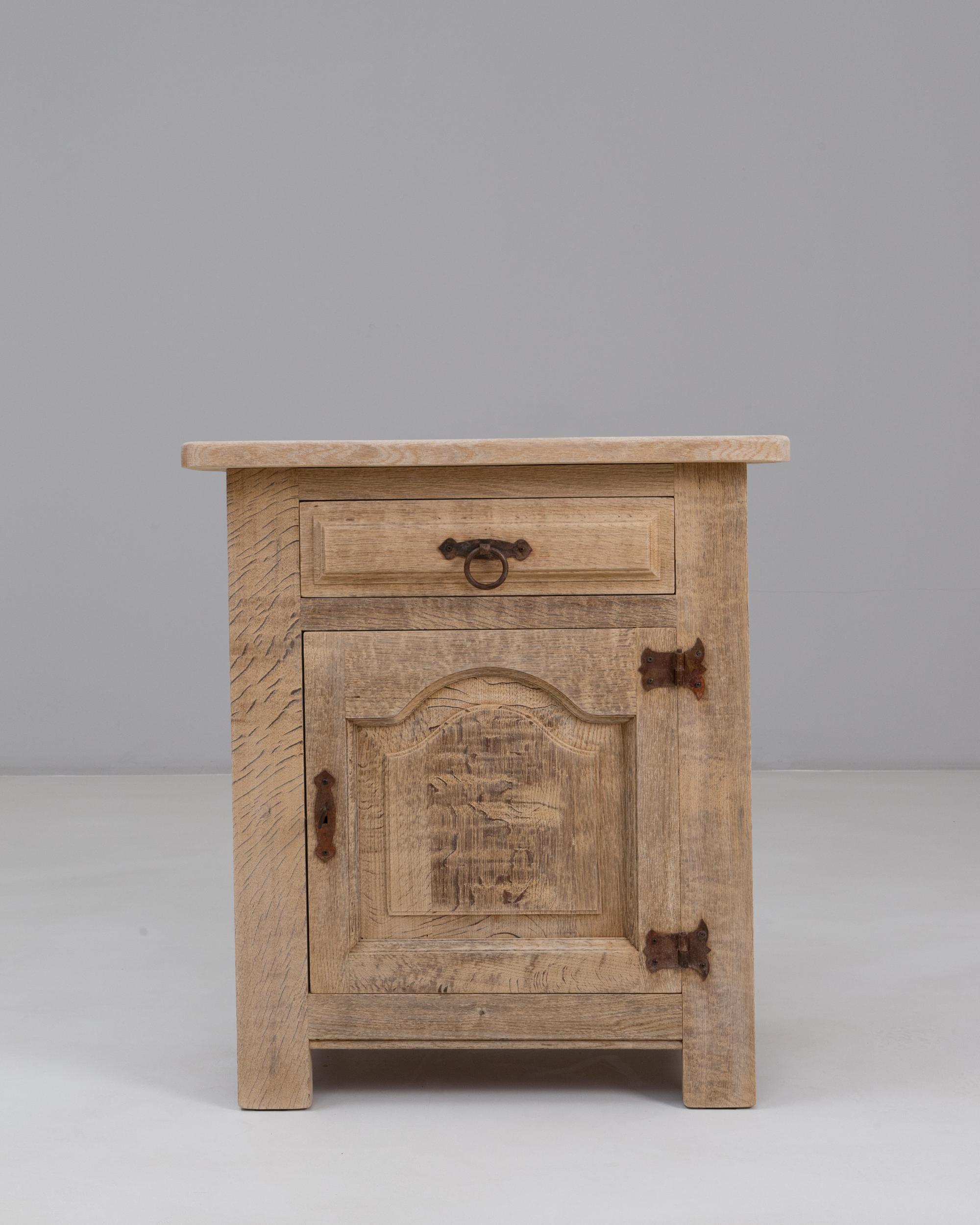 20ième siècle 1970s French Oak Buffet With Paneled Door en vente