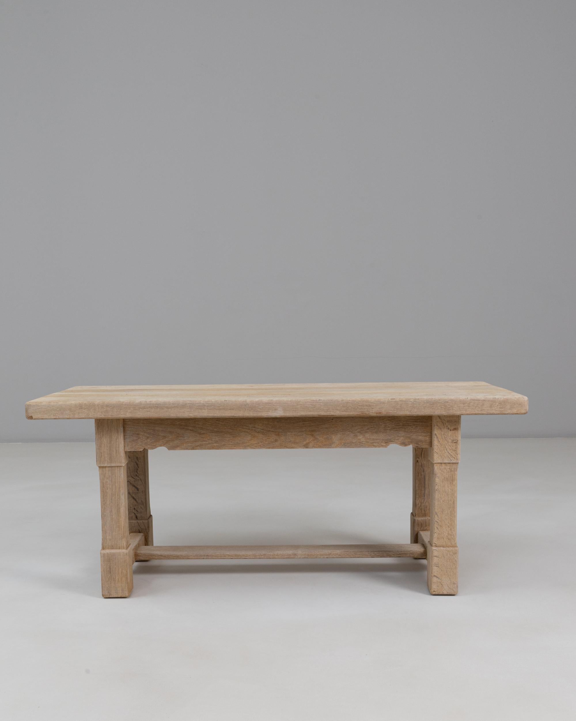 20th Century 1970s French Oak Coffee Table For Sale