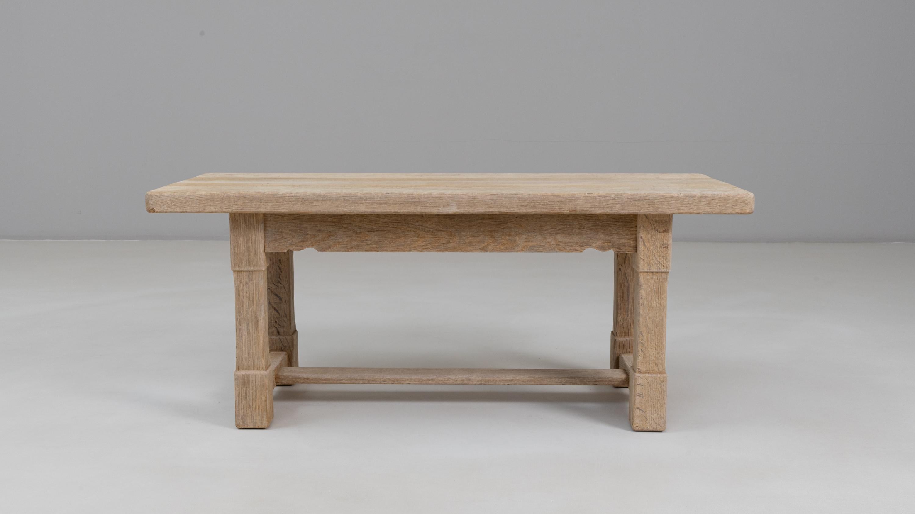 1970s French Oak Coffee Table For Sale 1