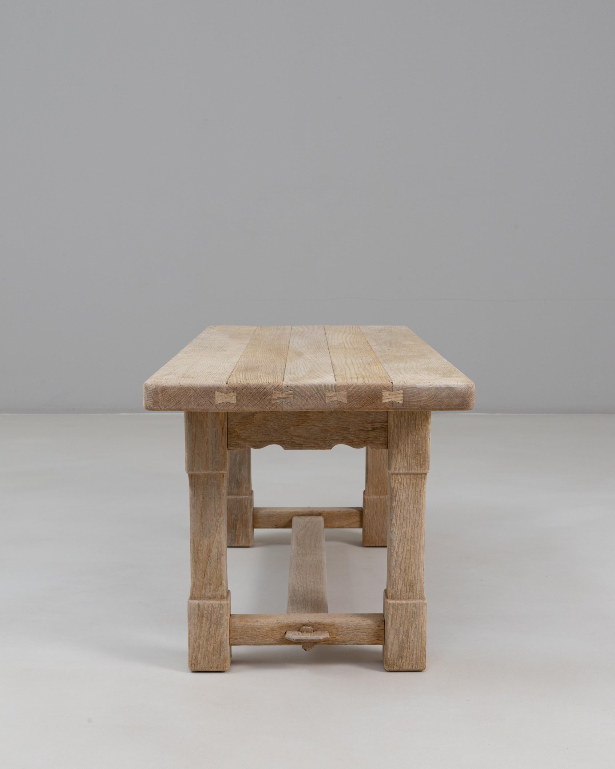 1970s French Oak Coffee Table For Sale 5