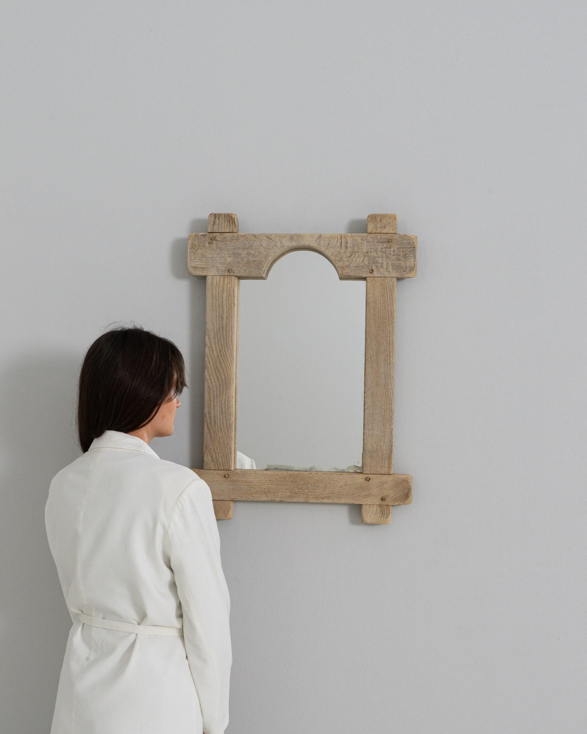 Francese Specchio in Oak francese del 1970 in vendita